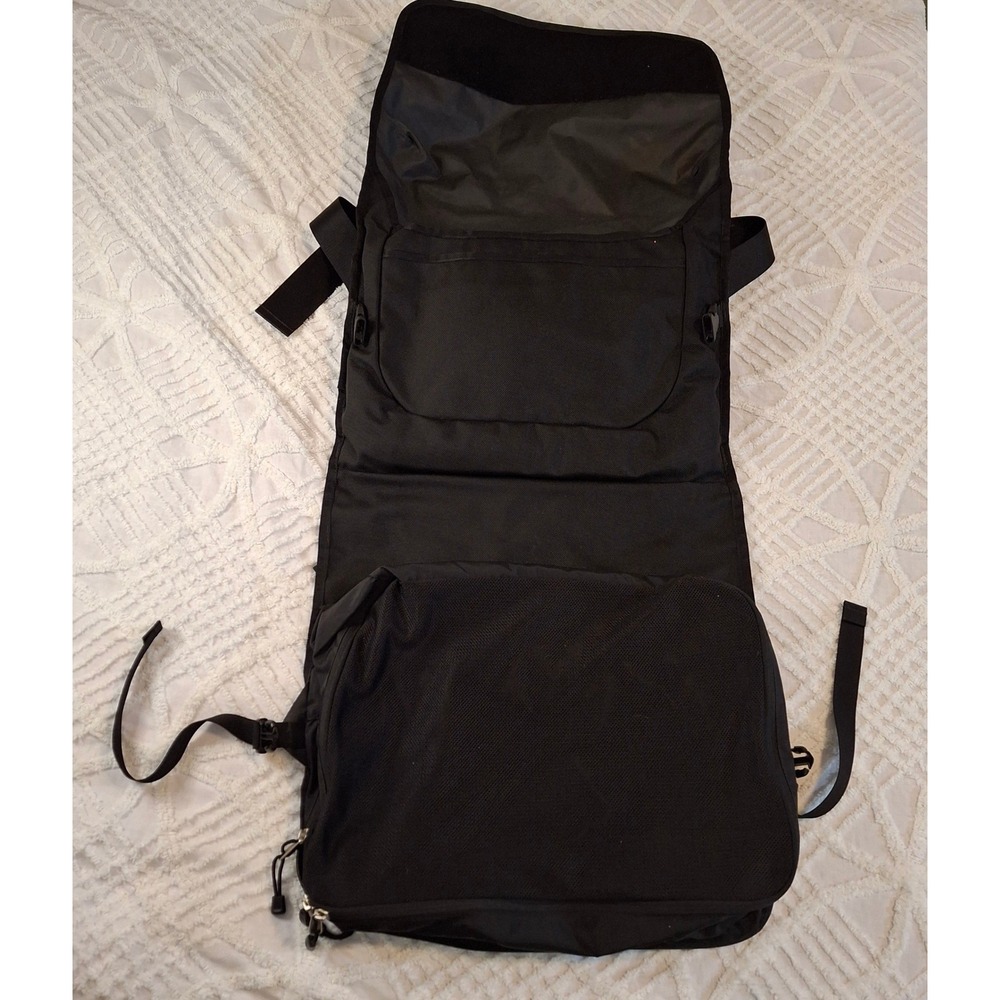 The North Face XL Messenger Bag Black Nylon Laptop Commuter Shoulder Satchel Bag - Picture 5 of 13